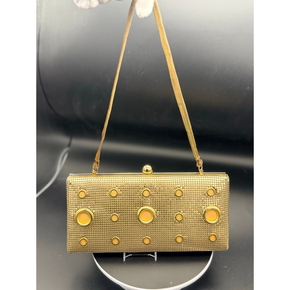 VINTAGE | Whiting & Davis | Gold Mesh "Eyelet" Evening Clutch | 1960/1970's